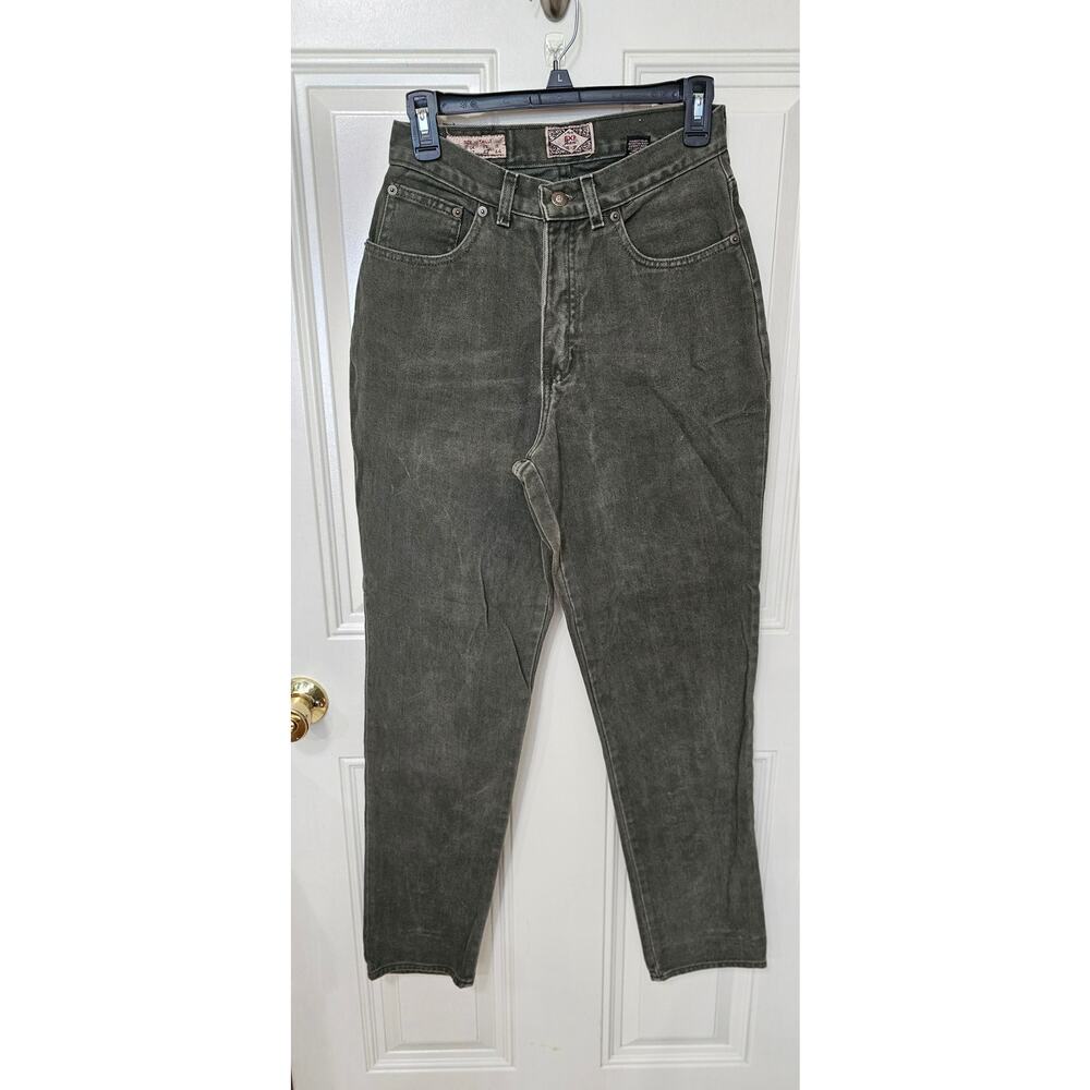 Vintage Express Olive Green Tapered Mom Jeans size 9/10